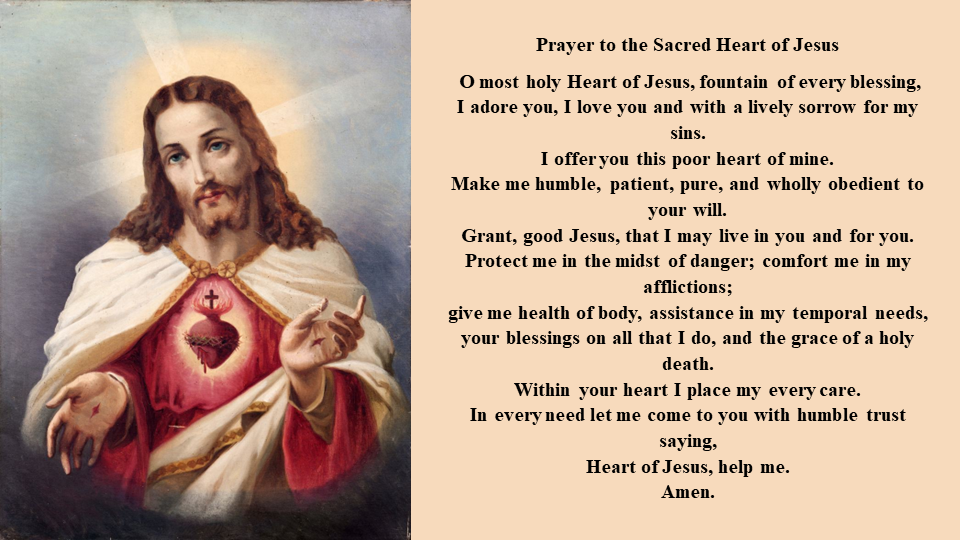 Prayer to Sacred Heart of Jesus